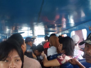 Inside the Ferry - 3 to a seat